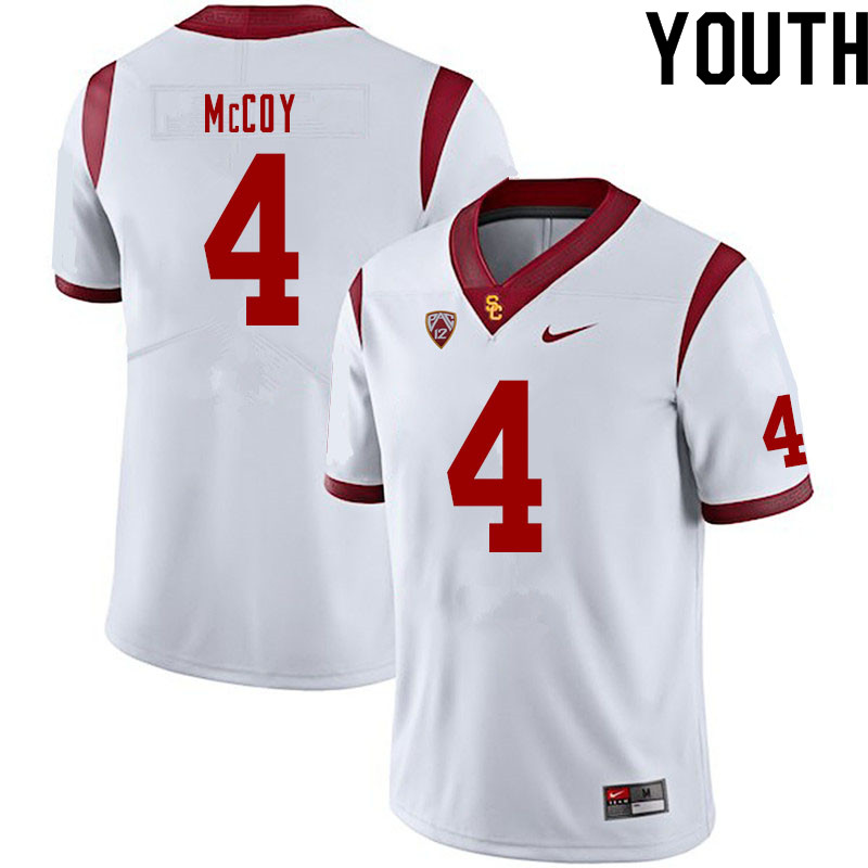 Youth #4 Bru McCoy USC Trojans College Football Jerseys Sale-White - Click Image to Close